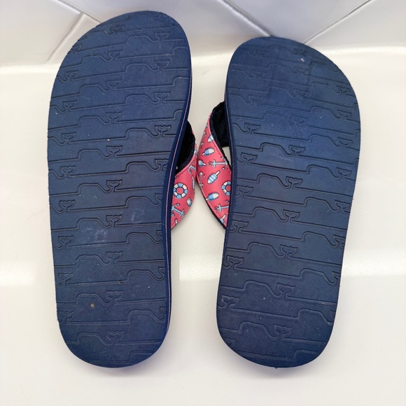 Vineyard Vines Nautical Navy Flip Flops Women’s Size 6 Summer Sandals Casual - Picture 5 of 6